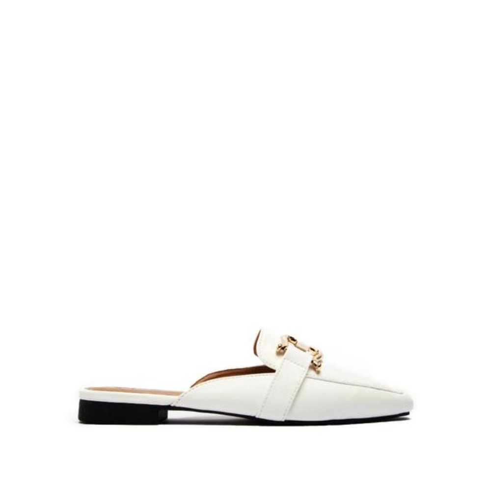 Designer White Fashion Mules - Picture 3 of 3